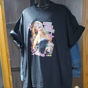 Black Graphic Women's Sabrina Carpenter Top please Please Please